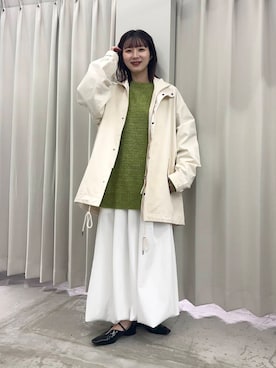 「アイテム（モッズコート）」を使った、りなてぃさん（レディース・154cm）の冬コーディネート