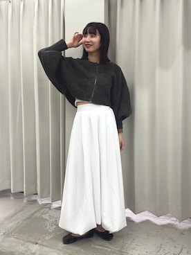 「アイテム（バレエシューズ）」を使った、りなてぃさん（レディース・154cm）の秋コーディネート
