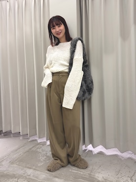 「SENSEOFPLACE」｜りなてぃさん（レディース・154cm）の秋コーディネート