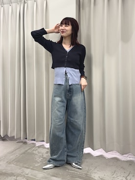 「SENSE OF PLACE by URBAN RESEARCH（センスオブプレイスバイアーバンリサーチ）のアイテム（パンプス）」を使った、りなてぃさん（レディース・154cm）の秋コーディネート