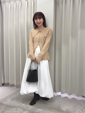 「アイテム（ブーツ）」を使った、りなてぃさん（レディース・154cm）の秋コーディネート