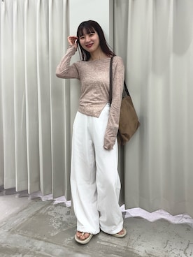 「アイテム（スウェットパンツ）」を使った、りなてぃさん（レディース・154cm）の夏コーディネート