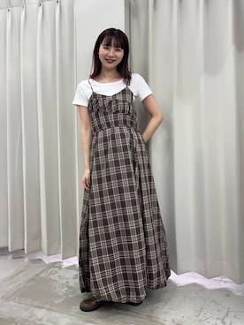 「アイテム（スリッポン）」を使った、りなてぃさん（レディース・154cm）の夏コーディネート