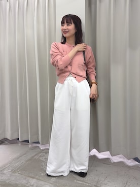 「SENSE OF PLACE by URBAN RESEARCH（センスオブプレイスバイアーバンリサーチ）のアイテム（カーディガン/ボレロ）」を使った、りなてぃさん（レディース・154cm）の秋コーディネート