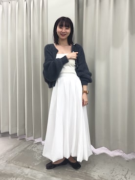 「アイテム（バレエシューズ）」を使った、りなてぃさん（レディース・154cm）の秋コーディネート