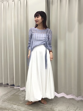 「SENSE OF PLACE by URBAN RESEARCH（センスオブプレイスバイアーバンリサーチ）のアイテム」を使った、りなてぃさん（レディース・154cm）の夏コーディネート