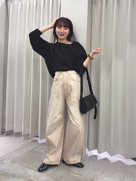 「アイテム（パンプス）」を使った、りなてぃさん（レディース・154cm）の冬コーディネート