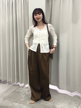 「アイテム（カーディガン/ボレロ）」を使った、りなてぃさん（レディース・154cm）の夏コーディネート