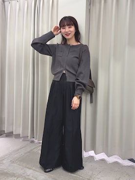 「SENSE OF PLACE by URBAN RESEARCH（センスオブプレイスバイアーバンリサーチ）のアイテム（その他パンツ）」を使った、りなてぃさん（レディース・154cm）の冬コーディネート