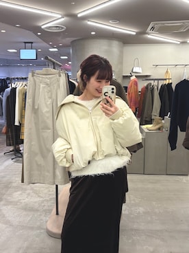 「SENSEOFPLACE」｜「アイテム（ジャケット/アウター）」を使った、りなてぃさん（レディース・154cm）の冬コーディネート