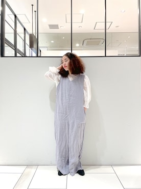 「ナチュラルスタイル」｜「アイテム（オールインワン・サロペット）」を使った、pualmaiさん（レディース・153cm）の夏コーディネート