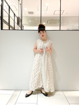 「PUAL CE CIN（ピュアルセシン）のアイテム（チュニック）」を使った、pualmaiさん（レディース・153cm）の夏コーディネート