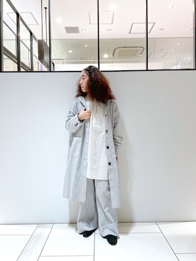 「ヒッコリー」｜「アイテム（その他アウター）」を使った、pualmaiさん（レディース・153cm）の秋コーディネート
