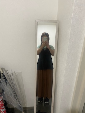 「GU（ジーユー）のアイテム（キャミソール）」を使った、りりさん（レディース・159cm）の夏コーディネート