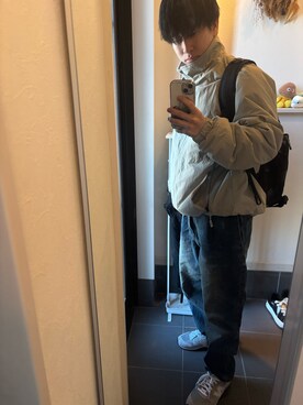 「niko and...（ニコアンド）のアイテム（ジャケット/アウター）」を使った、まるひろさん（メンズ・162cm）の冬コーディネート