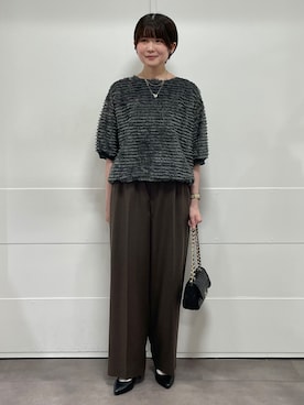 「COUP DE CHANCE（クードシャンス）のアイテム（ショルダーバッグ）」を使った、MOMOKOさん（レディース・160cm）の秋コーディネート
