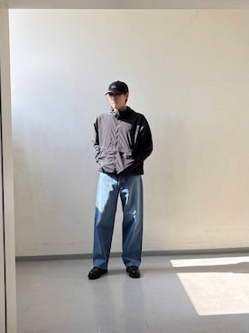 「snowpeak」｜「アイテム（ナイロンジャケット）」を使った、みさん（メンズ・172cm）の冬コーディネート