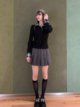 「アイテム（スカート）」を使った、hikaさん（レディース・173cm）の秋コーディネート