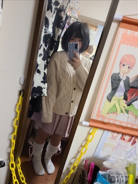 「アイテム（レッグウォーマー）」を使った、中村灰夜さん（レディース・144cm）の秋コーディネート