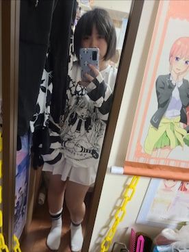 「アイテム（レッグウェア）」を使った、中村灰夜さん（レディース・144cm）の秋コーディネート
