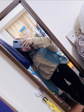 「Right-on（ライトオン）のアイテム（パンツ）」を使った、中村灰夜さん（レディース・144cm）の冬コーディネート