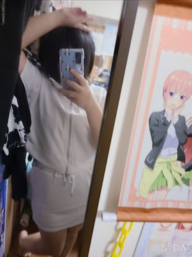 「アイテム（スウェット）」を使った、中村灰夜さん（レディース・144cm）の夏コーディネート