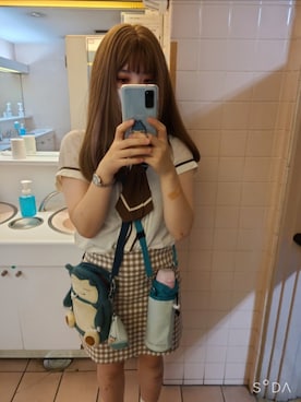 「アイテム（シャツ/ブラウス）」を使った、中村灰夜さん（レディース・144cm）の冬コーディネート