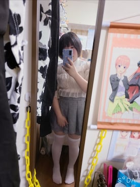「アイテム（ソックス/靴下）」を使った、中村灰夜さん（レディース・144cm）の夏コーディネート