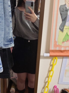 「Right-on（ライトオン）のアイテム（パンツ）」を使った、中村灰夜さん（レディース・144cm）の冬コーディネート