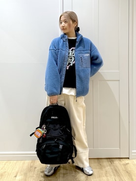 「アイテム（ポーチ）」を使った、せいらさん（レディース・163cm）の秋コーディネート