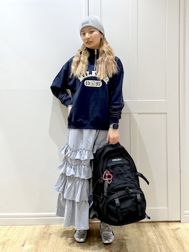 「アイテム（キーホルダー）」を使った、せいらさん（レディース・163cm）の秋コーディネート