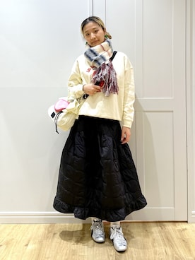 「アイテム（ポーチ）」を使った、せいらさん（レディース・163cm）の秋コーディネート