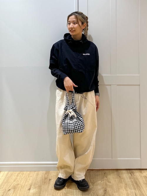 GINGHAM DRAWSTRING COOLER BAG（お弁当箱）｜MILKFED.（ミルクフェド