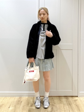 「アイテム（キーホルダー）」を使った、せいらさん（レディース・163cm）の冬コーディネート