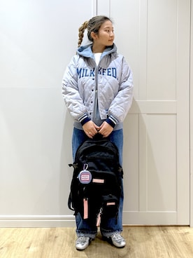 「アイテム（ポーチ）」を使った、せいらさん（レディース・163cm・20代）の秋コーディネート