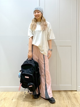 「アイテム（ポーチ）」を使った、せいらさん（レディース・163cm）の夏コーディネート