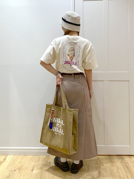 「アイテム（Tシャツ/カットソー）」を使った、せいらさん（レディース・163cm）の夏コーディネート