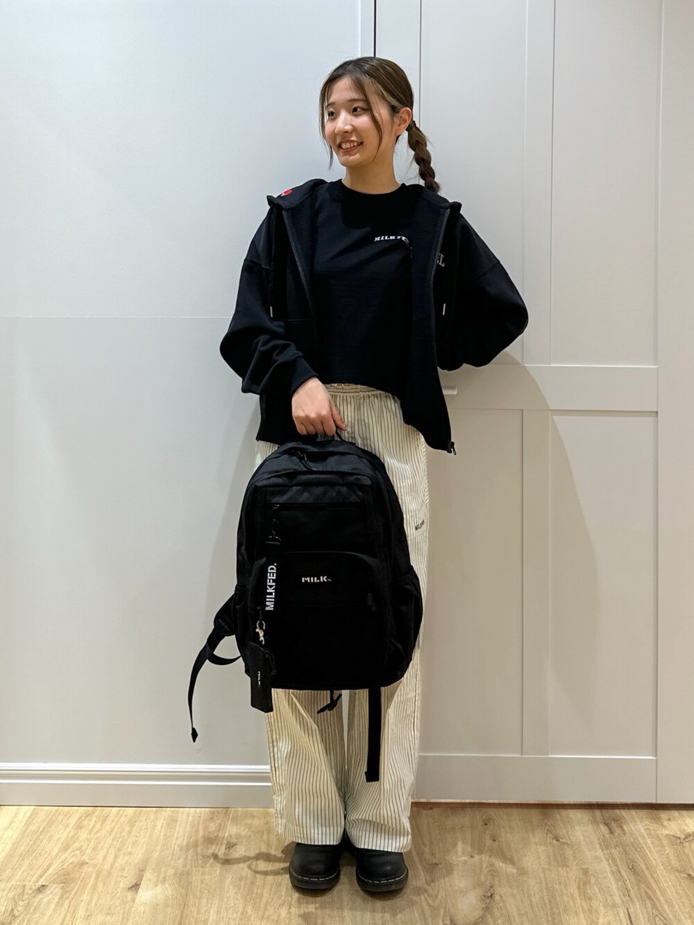 MILKFED.(ミルクフェド)の「CHERRY COLLEGE LOGO ZIP UP MILKFED.(ミルクフェド)の「CHERRY COLLEGE LOGO ZIP UP