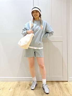 「NEW ERA（ニューエラ）のアイテム（ハット）」を使った、せいらさん（レディース・163cm）の秋コーディネート