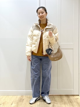 「アイテム（ポーチ）」を使った、せいらさん（レディース・163cm）の秋コーディネート