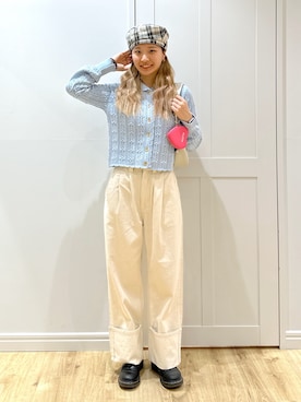 「アイテム（ハンチング/ベレー帽）」を使った、せいらさん（レディース・163cm・20代）の夏コーディネート
