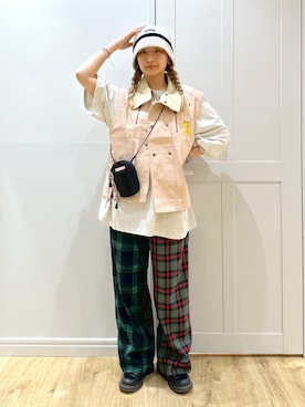 「アイテム（キーホルダー）」を使った、せいらさん（レディース・163cm）の夏コーディネート