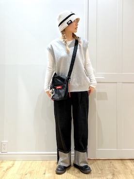 「Dr. Martens（ドクターマーチン）のアイテム」を使った、せいらさん（レディース・163cm）の夏コーディネート
