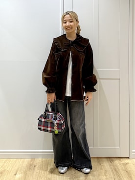 「アイテム（キーホルダー）」を使った、せいらさん（レディース・163cm）の冬コーディネート