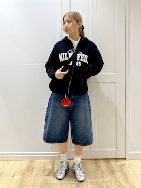 「アイテム（エコバッグ/サブバッグ）」を使った、せいらさん（レディース・163cm）の秋コーディネート