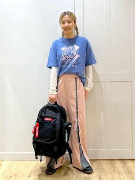 「パンツスタイル」｜「アイテム（財布/小物）」を使った、せいらさん（レディース・163cm）の夏コーディネート