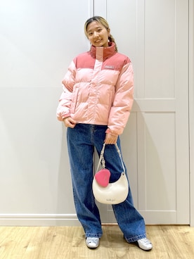 「アイテム（ポーチ）」を使った、せいらさん（レディース・163cm）の秋コーディネート