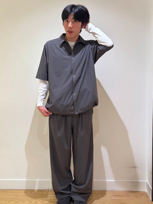 『UR TECH』サマシェア シャツカーディガン　Mサイズ　グレー URBAN RESEARCH DOORS シャツ 「仁村紗和さん着用」「UR TECH
