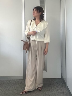 「cache cache（カシュ カシュ）のアイテム」を使った、Yukaさん（レディース・162cm）の夏コーディネート