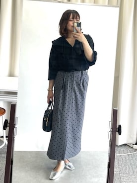 「cache cache（カシュ カシュ）のアイテム」を使った、Yukaさん（レディース・162cm）の夏コーディネート